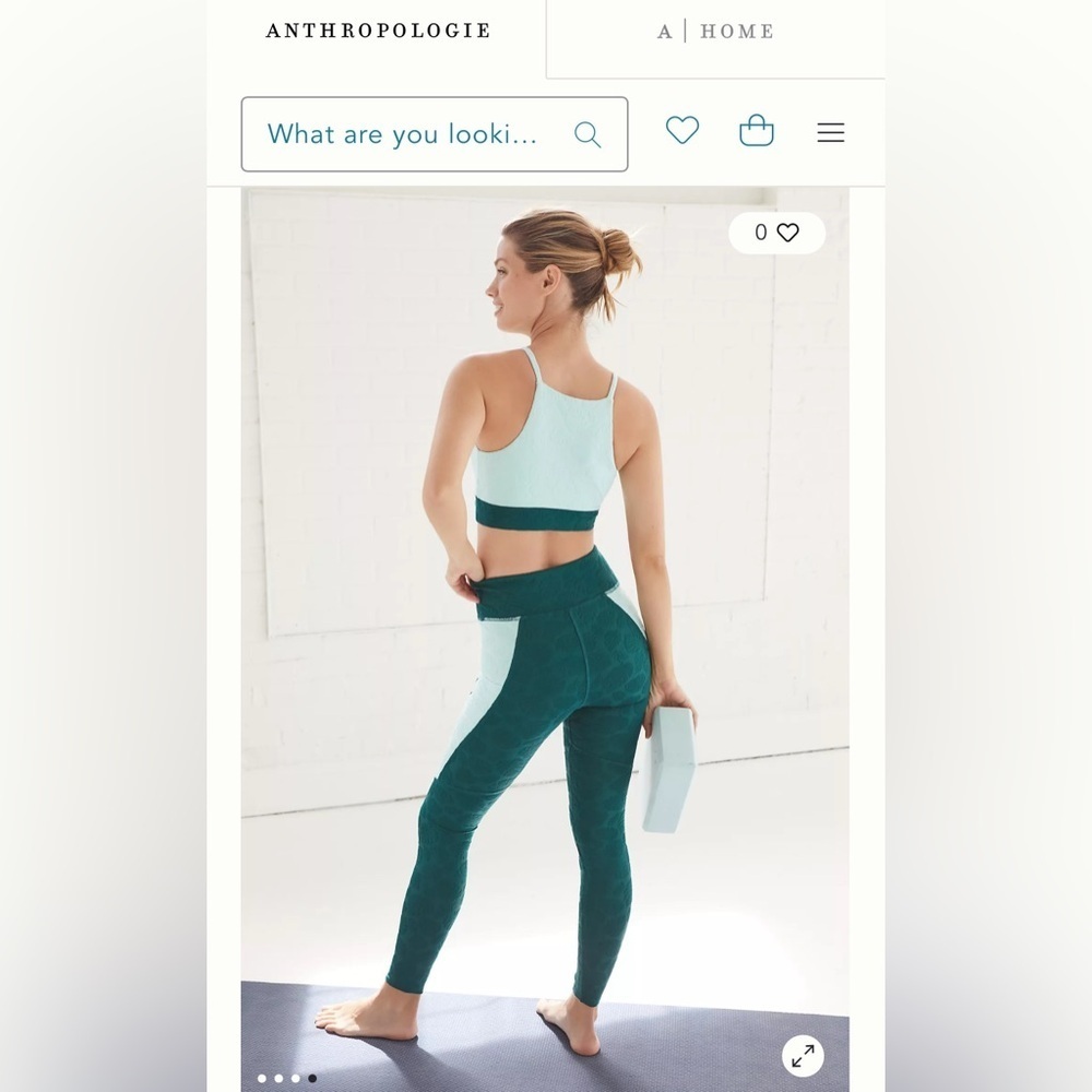 Anthropologie Twenty 3D Emerald Leggings XS Green NWT